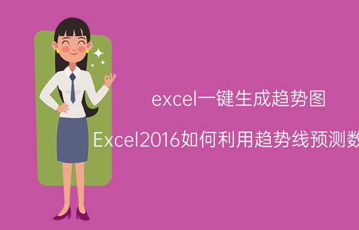 excel一键生成趋势图 Excel2016如何利用趋势线预测数据？